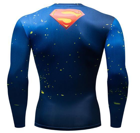 Superman "Paintball" Premium Dri-Fit Long Sleeve Rashguard-RashGuardStore