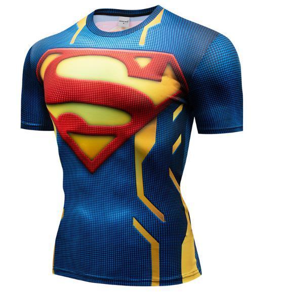 Superman Blue/Electric Premium Dri-Fit Long Sleeve Rashguard, XL
