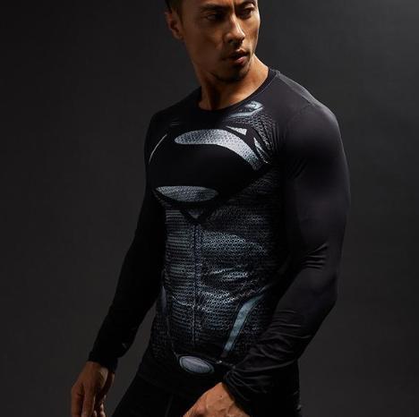 Superman "Son Of Superman" Compression Long Sleeve Rashguard-RashGuardStore