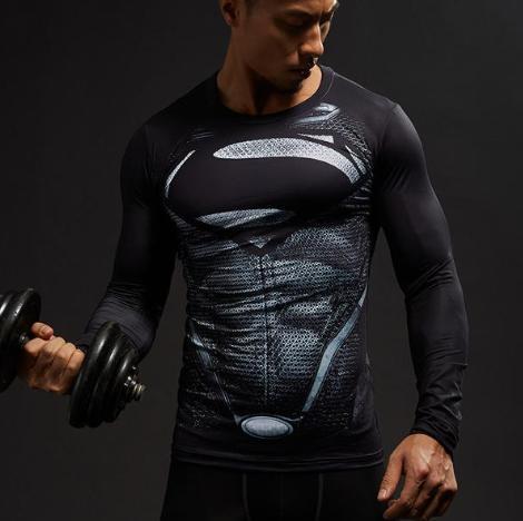 Superman "Son Of Superman" Compression Long Sleeve Rashguard-RashGuardStore