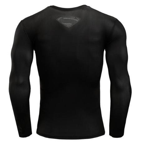 Superman "World Of New Superman" Long Sleeve Compression Rashguard-RashGuardStore