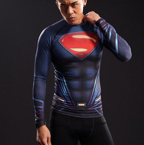 Superman "Young Justice" Long Sleeve Compression Rashguard-RashGuardStore