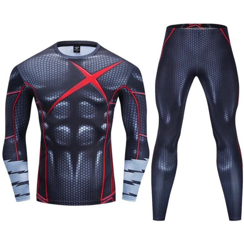 Robin Compression 'Teen Titans | Red X' Long Sleeve Premium Rashguard Set