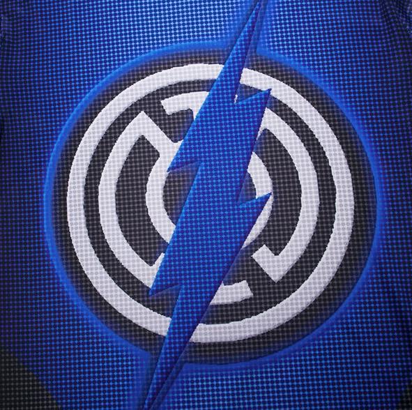 The Flash 'Blue Lantern' Premium Dri-Fit Long Sleeve Rashguard-RashGuardStore