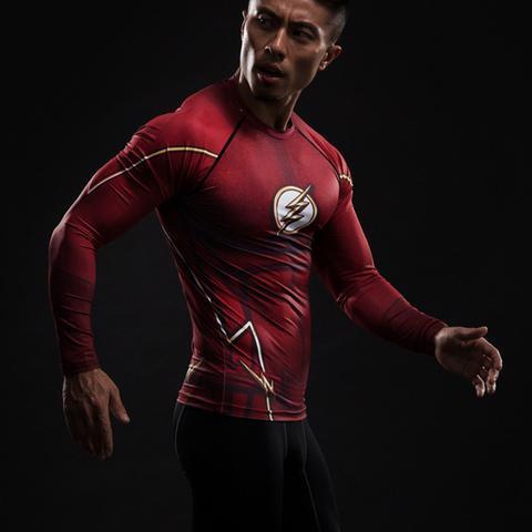 The Flash 'Classic' Compression Long Sleeve Rash Guard-RashGuardStore