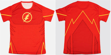 The Flash "Classic" Kids Compression Short Sleeve Rashguard-RashGuardStore