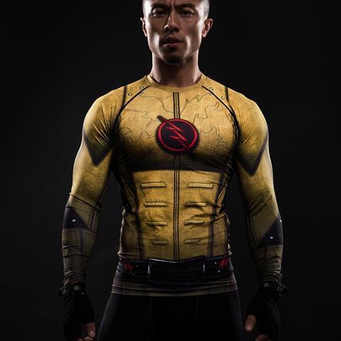 The Flash Compression Long Sleeve Rash Guard Reverse/Dark/Classic-RashGuardStore