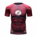 The Flash Compression Rashguard Short Sleeve Reverse/Dark/Red-RashGuardStore