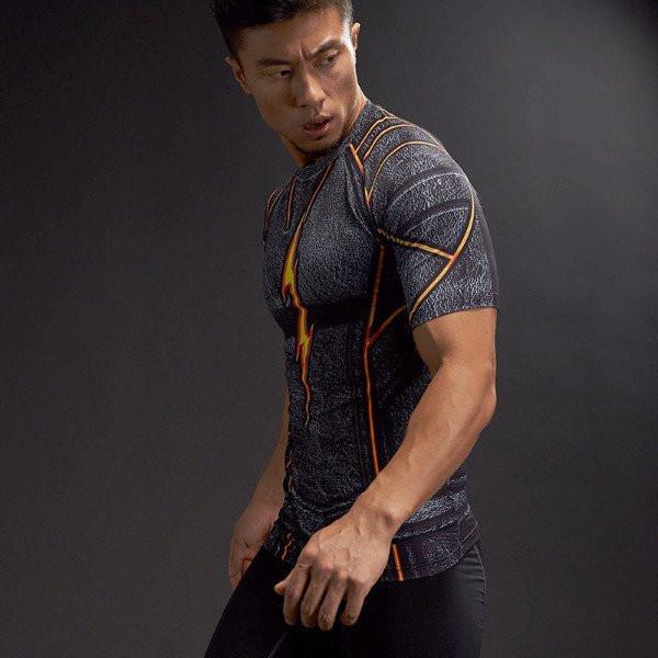 The Flash "Dark" Compression Short Sleeve Rashguard-RashGuardStore