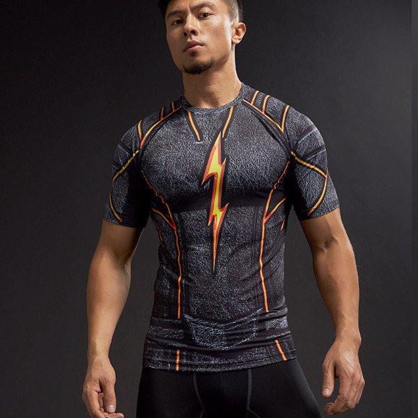 The Flash "Dark" Compression Short Sleeve Rashguard-RashGuardStore