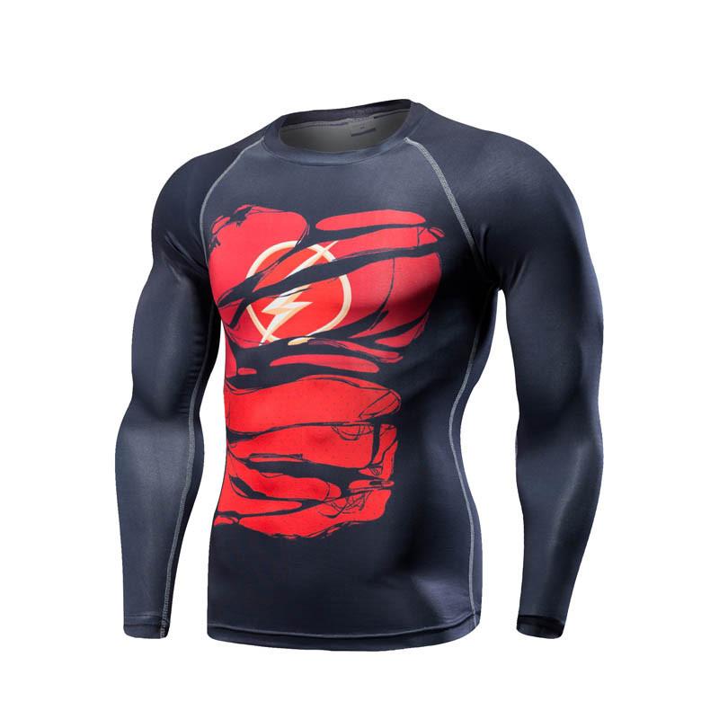 The Flash "Hero Revealed" Long Sleeve Compression Rash Guard-RashGuardStore