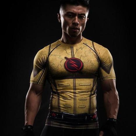 The Flash 'Reverse' Compression Short Sleeve Rash Guard-RashGuardStore