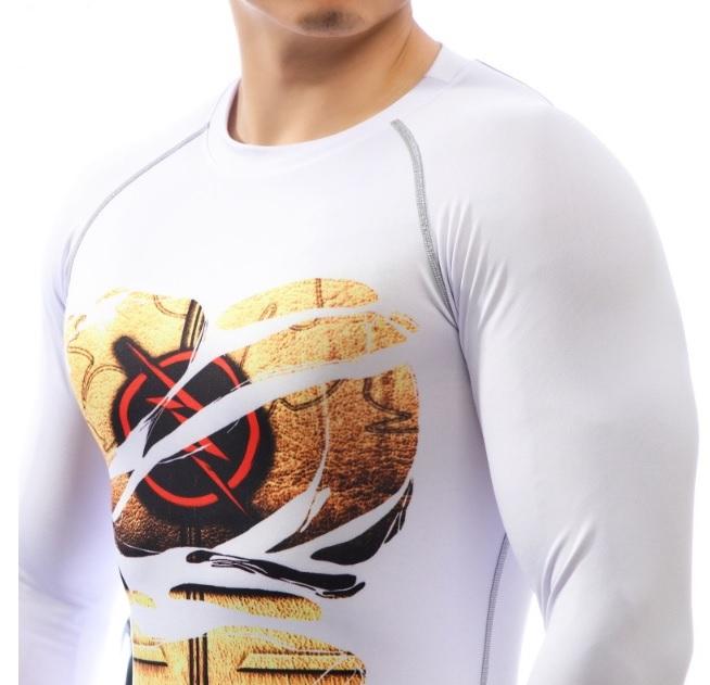 The Flash Reverse "Hero Revealed" Long Sleeve Compression Rash Guard-RashGuardStore