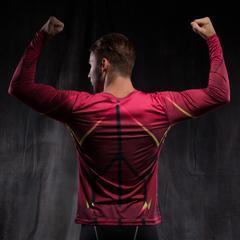 The Flash "Updated" Compression Long Sleeve Rash Guard Reverse/Dark/Classic-RashGuardStore