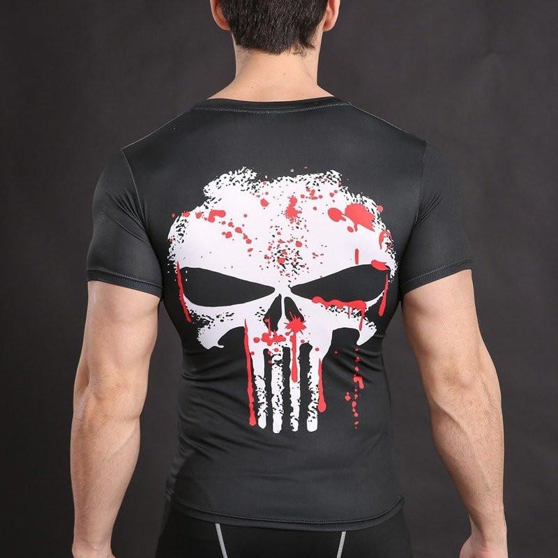 The Punisher "Blood" Short Sleeve Compression Rashguard-RashGuardStore