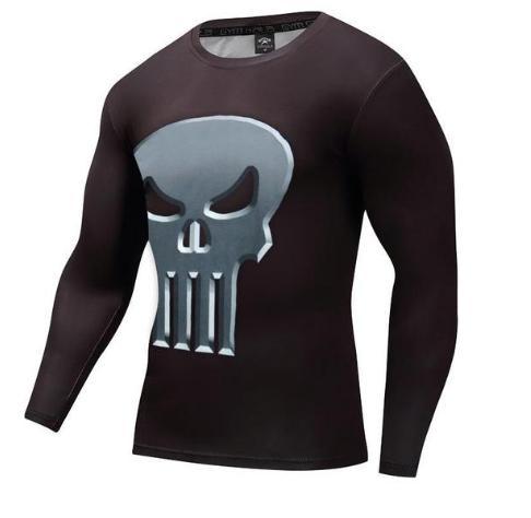 The Punisher 'Classic' Long Sleeve Compression Rashguard-RashGuardStore
