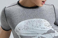 The Punisher 'Heathered' Grey Short Sleeve Compression Rashguard-RashGuardStore