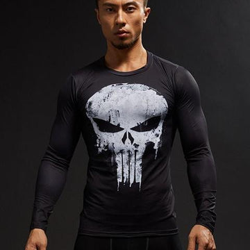 The Punisher Long Sleeve Compression Rashguard-RashGuardStore
