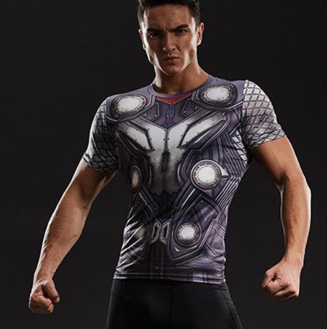 Thor 'Battle Armor' Short Sleeve Compression Rashguard-RashGuardStore