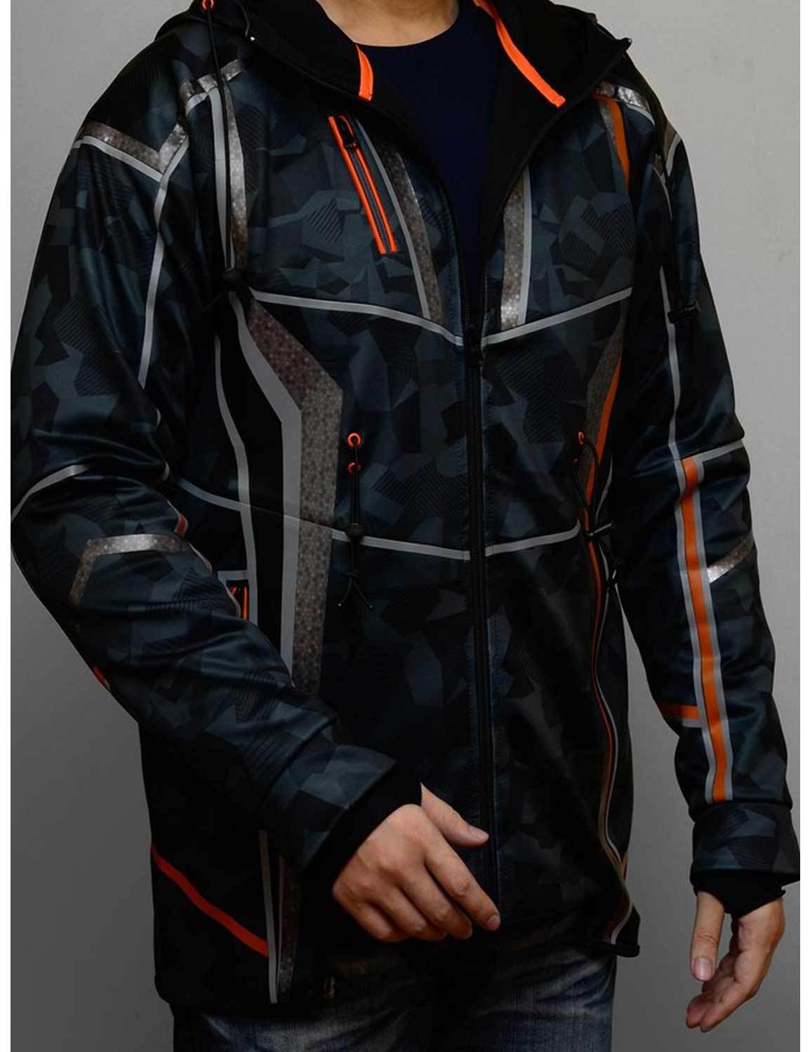 Tony Stark Iron Man Avengers Infinity War Camo Orange Hooded Thick Jacket-RashGuardStore