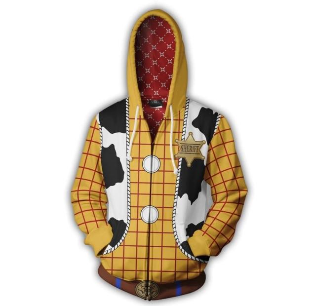 Toy Story 'Woody' Zip Up Hoodie-RashGuardStore