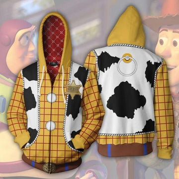 Toy Story 'Woody' Zip Up Hoodie-RashGuardStore