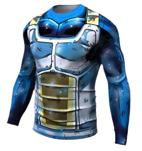 Vegeta SSB Limit Breaker Dragon Ball Z Long Sleeve Compression Rash Guard-RashGuardStore