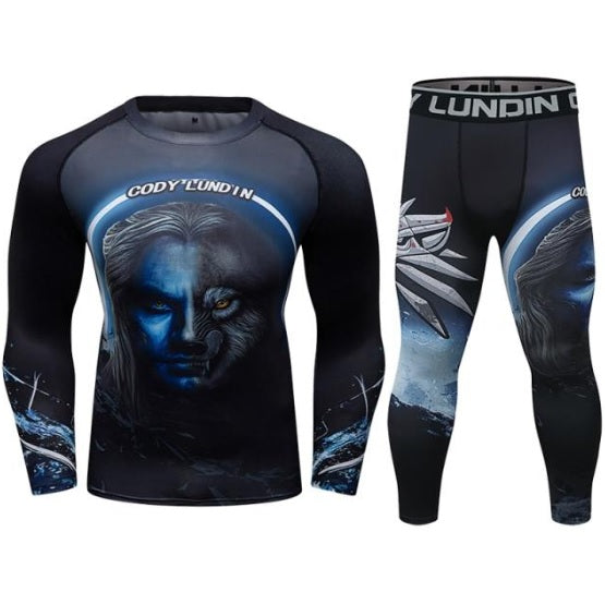 Men's Warrior Series Wolf 'Of Wolf and Man' Elite Compression Set