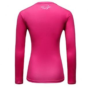 Wonder Woman 'Pink' Compression Long Sleeve Rash Guard-RashGuardStore