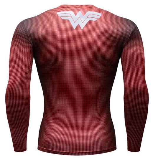 Wonder Woman Premium Compression Long Sleeve Rash Guard-RashGuardStore