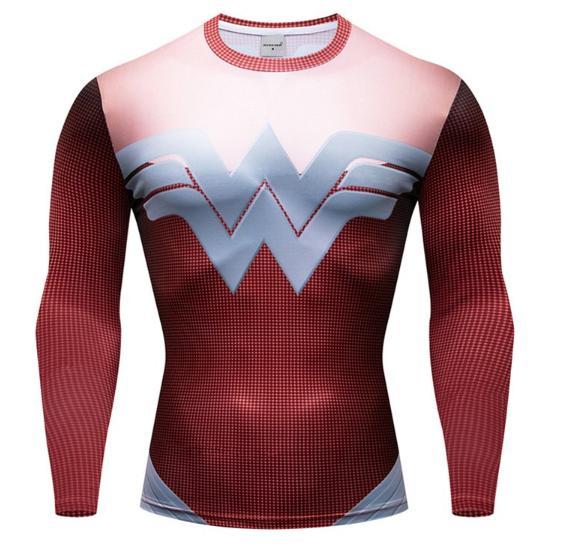 Wonder Woman Premium Compression Long Sleeve Rash Guard-RashGuardStore