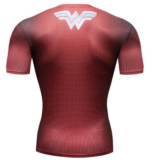 Wonder Woman Premium Compression Short Sleeve Rash Guard-RashGuardStore